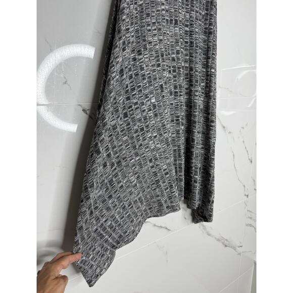 Maeve Emerson Swing Dress Size Large Anthropologie Black Space Dye Ribbed Jersey - Picture 6 of 12